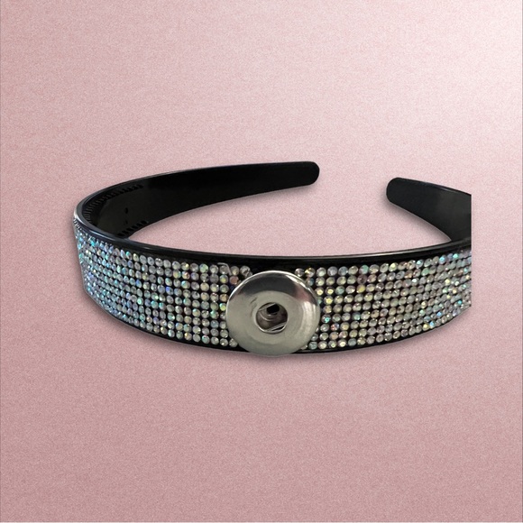 RHINESTONE SNAP BUTTON HAIR BAND - Picture 5 of 5
